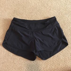 Lululemon black speed shorts 4